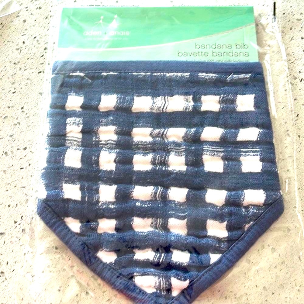Aden & Anais Baby boy Plaid Bandanna Bib